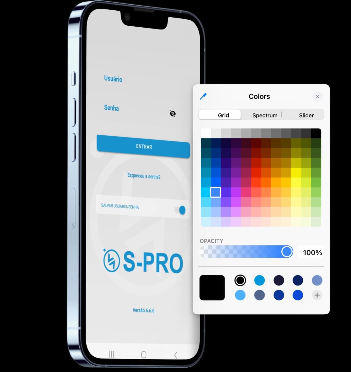 Mockup do app personalizado com sua marca